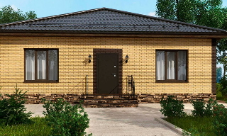 Проекты одноэтажных домов из кирпича | Строй-Сву - Североуральск от 3699 рублей